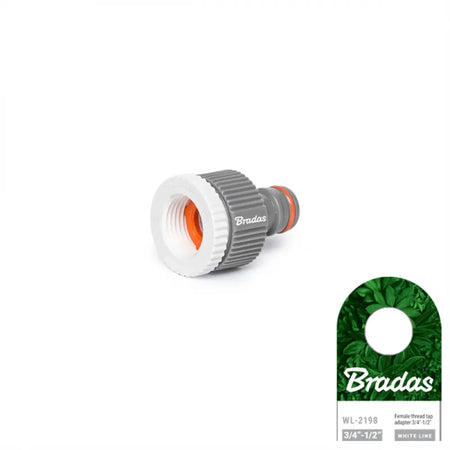 Bradas WHITE LINE Kraan Adapter 19 mm (3/4") naar 13 mm (1/2") met snelkoppeling.