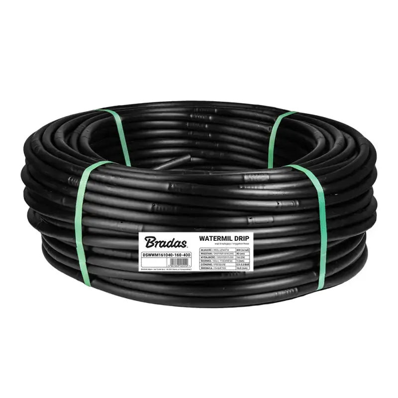 Bradas Druppelslang 16 mm / 1,0mm / 33cm / 1,6l/u / 50m WATERMIL DRIP Bradas