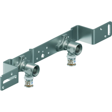 Uponor dubbele muurplaat met persaansluiting 16 mm