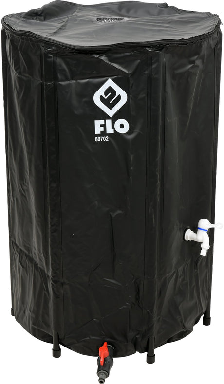 Flo inklapbare regenton 250 liter van PVC in tuin