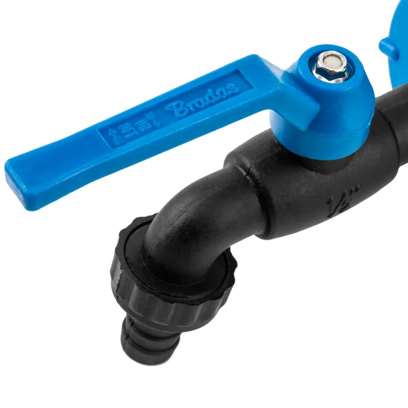 Bradas Set IBC S60x6 Kraan zwart Nylon 19 mm (3/4") Buitendraad voor 5/8" Slang + Nippel Bradas