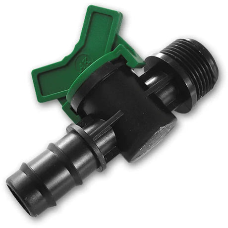Bradas Klep 1/2" Mannelijke Draad 20mm Slangtuit  | Installatie-shop.nl
