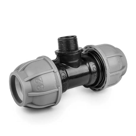 Bradas PN10 T-stuk 20 mm / 1/2" Mannelijk voor PE-buizen | Installatie-shop.nl