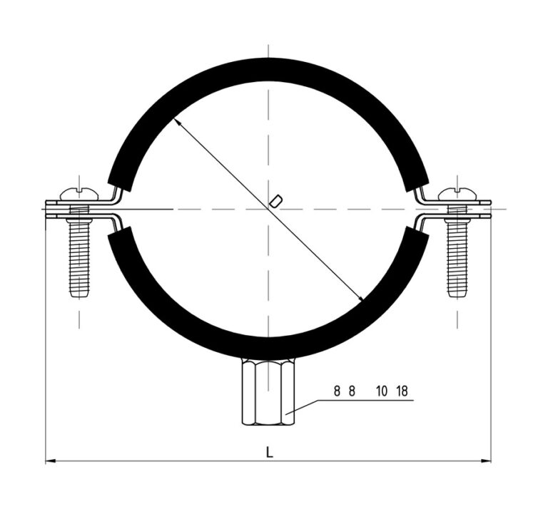 Schematische weergave buisklem Diamond