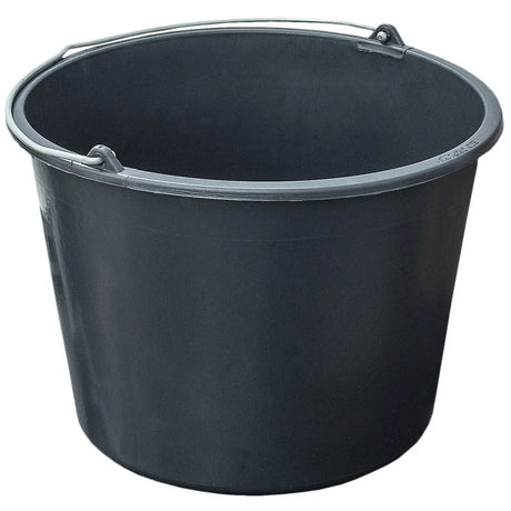 Berdal Gripline Bouwemmer Zwart - 20 Liter met ergonomische grip en duurzaam ontwerp voor zware klussen.
