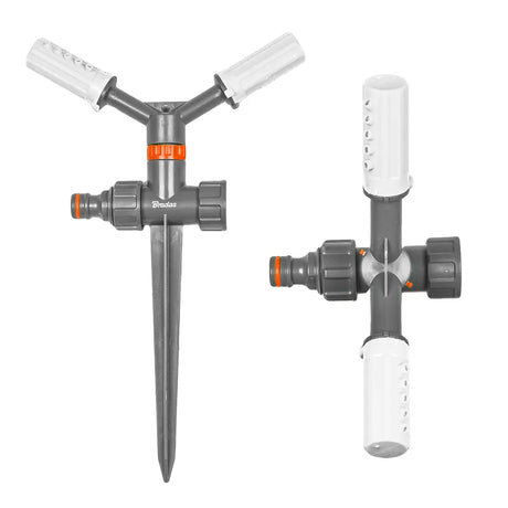 Bradas WHITE LINE 2-Arm Roterende Sproeier op Spike met verstelbare armen voor optimale bewatering.