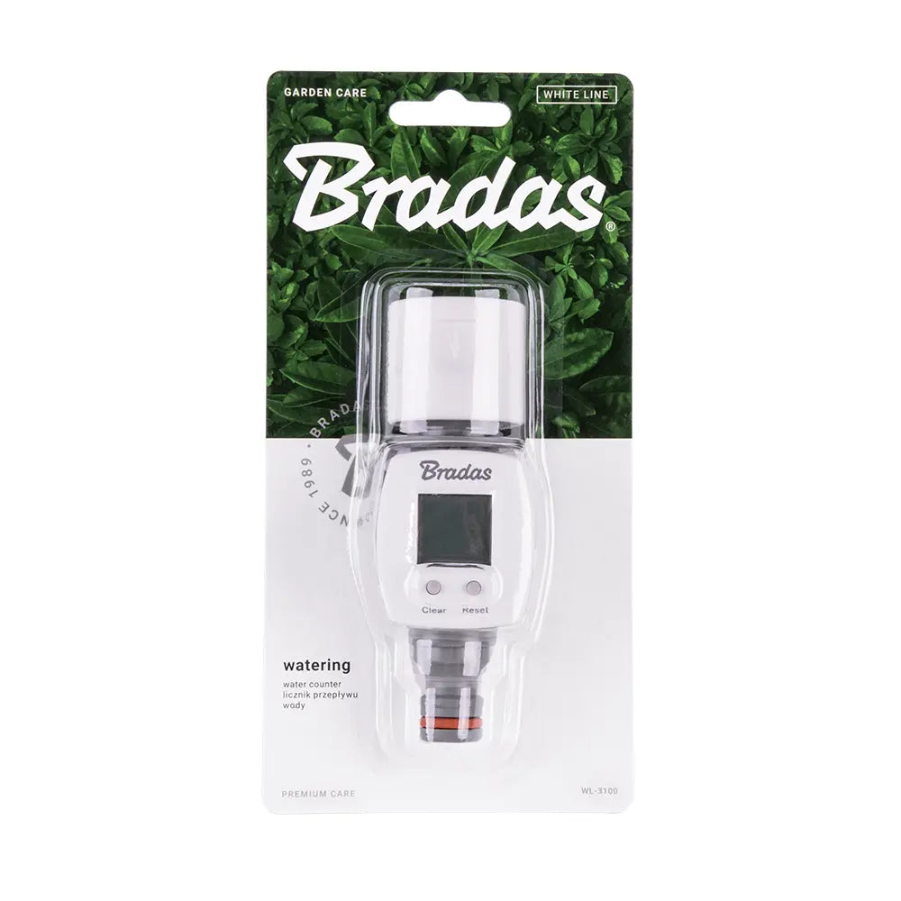 Bradas WHITE LINE Watermeter - Snelkoppeling + Adapter Bradas