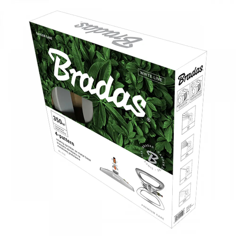 Tuinbesproeiing met de Bradas WHITE LINE Tandwiel Aangedreven Sproeier - Stille werking en duurzame basis.