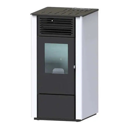 Ferretti Carla 9kW Pelletkachel in Elegant wit | Installatie-shop.nl