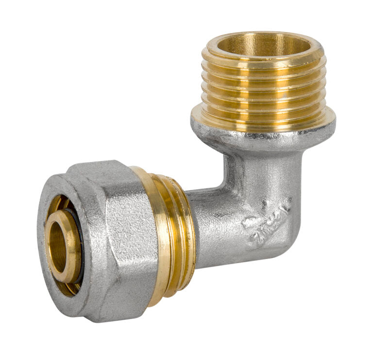 Diamond messing knie 32 mm voor PEX-AL-PEX