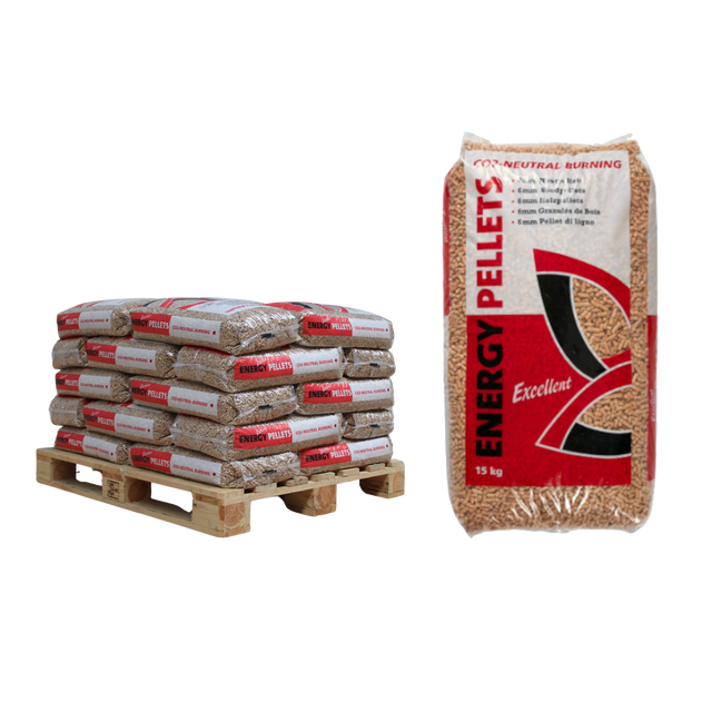 Halve pallet Energy Pellets Excellent met 33 zakken