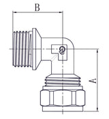 PEX knieverbinding 32 mm met klemfitting