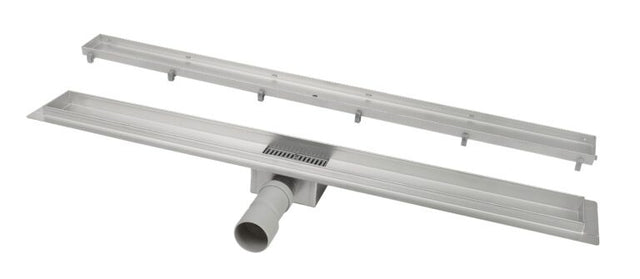 RVS inbouw douchegoot 600 mm met tegelrooster