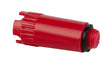 Afbeelding van de Diamond afpersplug voor dichtheidstest 1/2" 80 mm in het rood, ontworpen voor lekkagetests.