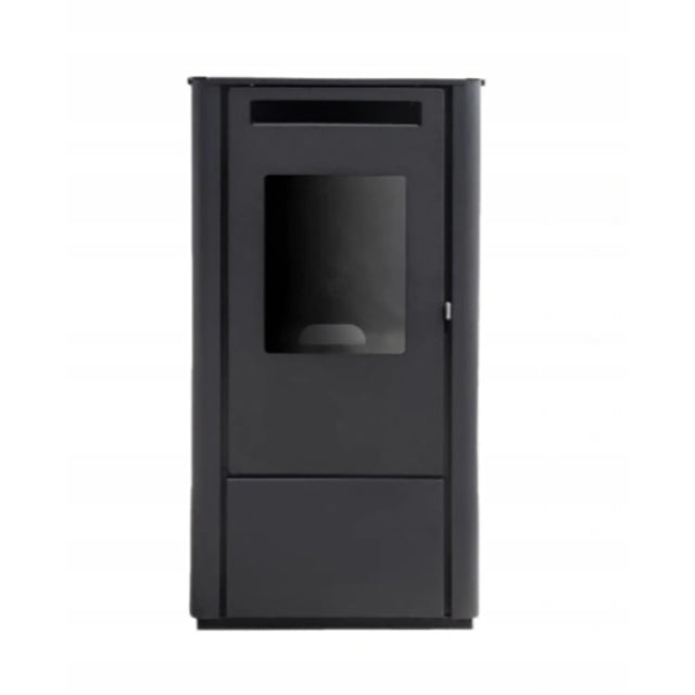 Detail rookgasuitlaat Ferretti Milano met zwarte buisaansluiting