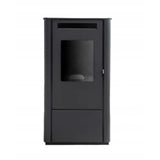 Detail rookgasuitlaat Ferretti Milano met zwarte buisaansluiting