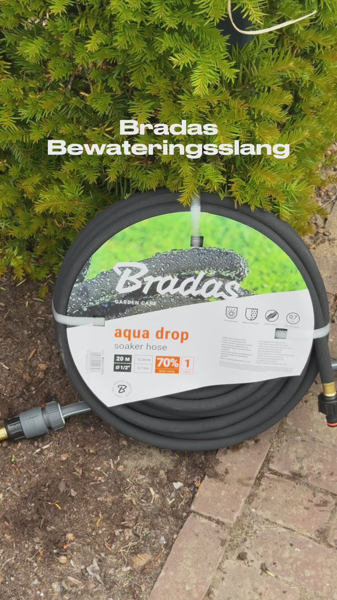 Bradas Bewateringsslang - Zweetslang 13 mm (1/2") - 30m