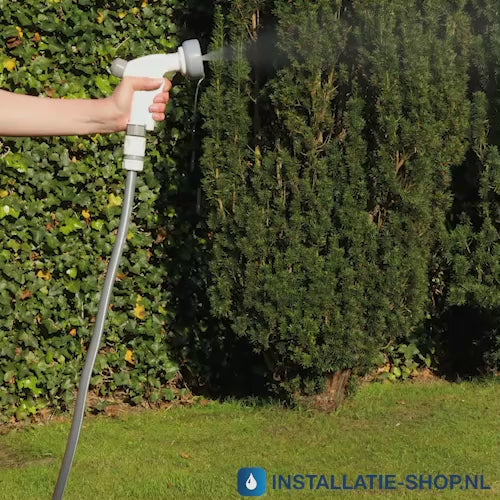 Bradas Verstelbare Spuit - verschillende sproeipatronen in actie